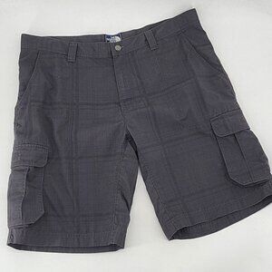 The North Face Cargo Shorts Gray Plaid Size 40